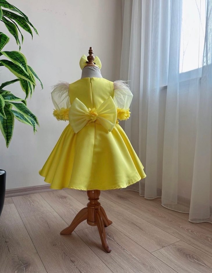 Kız Çocuk Sarı Abiye - Görsel 3