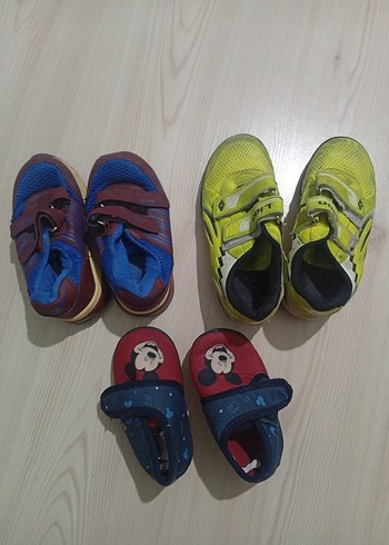 Renkli Erkek Çocuk Spor Ayakkabıları Velcro - Görsel 2