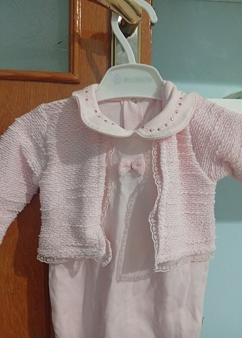 Pembe Örgü Bebek Kız Tulum - Görsel 2