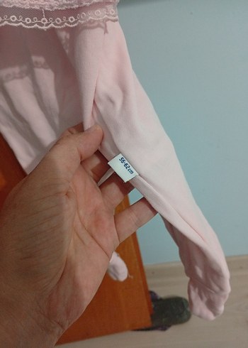 Pembe Örgü Bebek Kız Tulum - Görsel 5