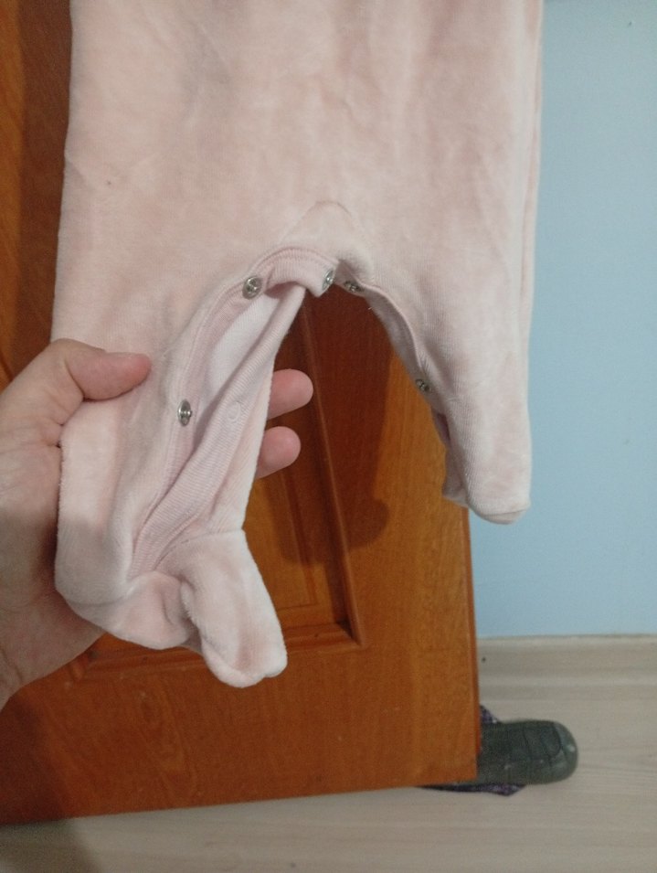 Pembe Örgü Bebek Kız Tulum - Görsel 3