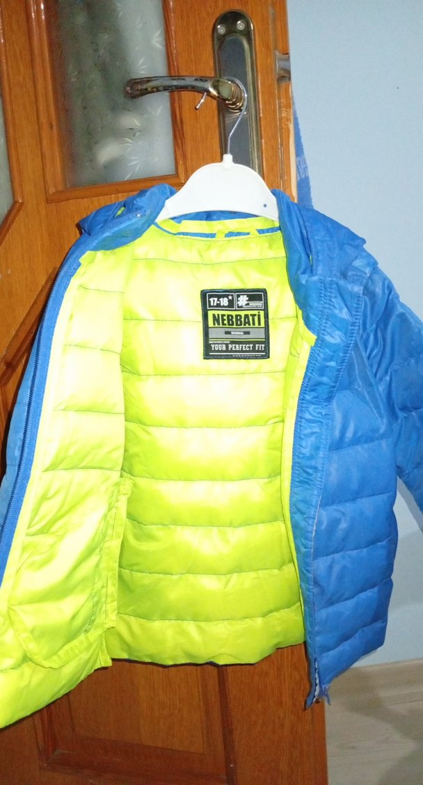 Sade Mavi Erkek Çocuk Mont - Görsel 3