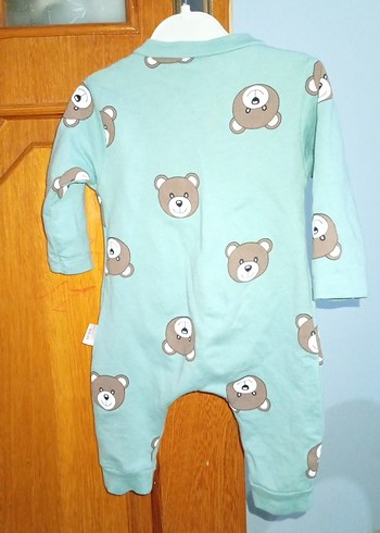 Mavi Ayıcık Desenli Bebek Tulum - Görsel 2