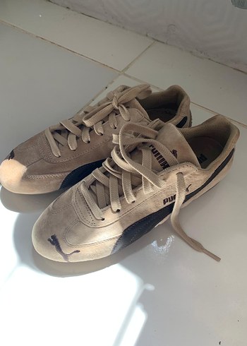 Puma Bej Süet Kadın Wedge Spor Ayakkabı