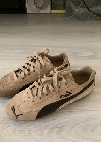 Bej Süet Kadın Wedge Spor Ayakkabı