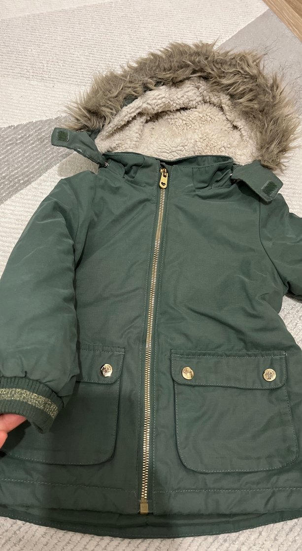 Kürklü kız bebek Mont, - Görsel 3