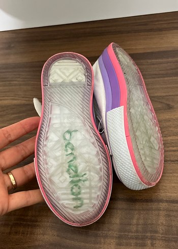 Renkli Bağcıksız Kız Çocuk Spor Ayakkabı - Görsel 3