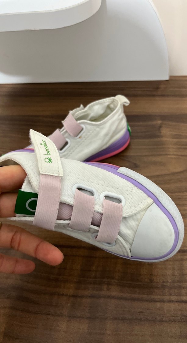 Renkli Bağcıksız Kız Çocuk Spor Ayakkabı - Görsel 2