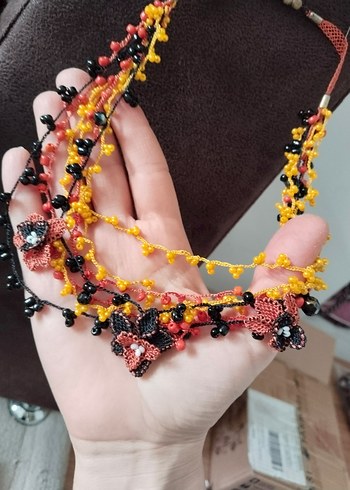 Renkli Boncuklu Mini Bohem Kolye - Görsel 3