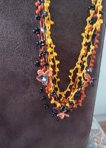 Renkli Boncuklu Mini Bohem Kolye - Görsel 4
