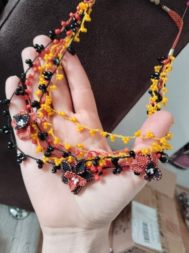 Renkli Boncuklu Mini Bohem Kolye - Görsel 3