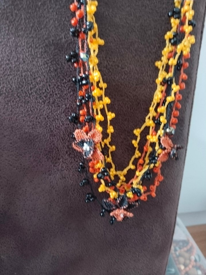 Renkli Boncuklu Mini Bohem Kolye - Görsel 4