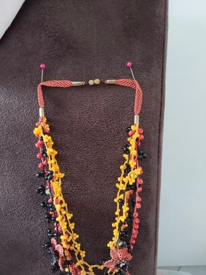 Renkli Boncuklu Mini Bohem Kolye - Görsel 2