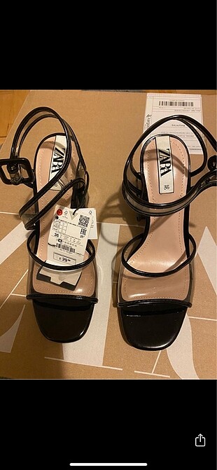 Zara Şeffaf Topuklu Ayakkabı
