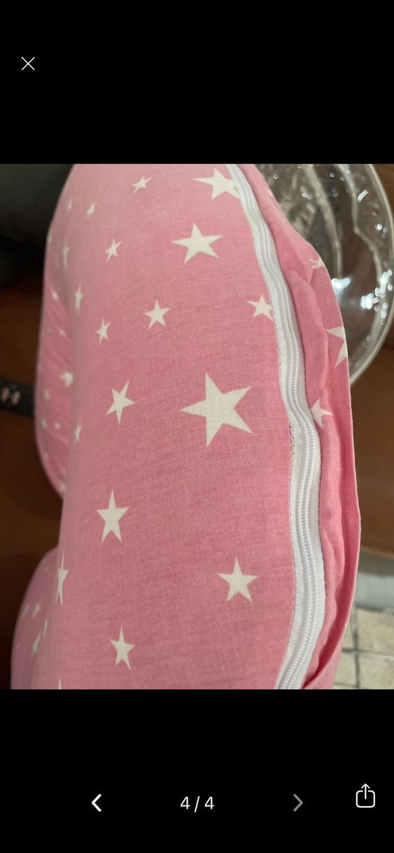 Pembe Yıldız Desenli Emzirme ve Hamile Yastığı - Görsel 4