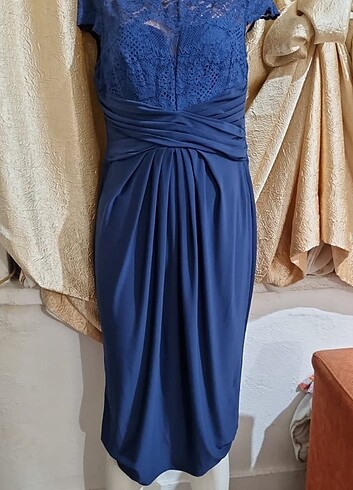 Yurt dışından lercivert yazlık elbise