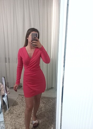 Pembe Mini Elbise 
