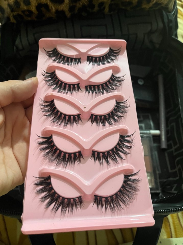 Renkli Pembe Takma Kirpik Seti - Görsel 2