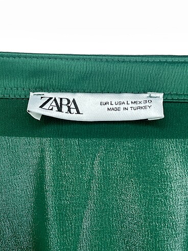 l Beden yeşil Renk Zara Kısa Elbise %70 İndirimli.