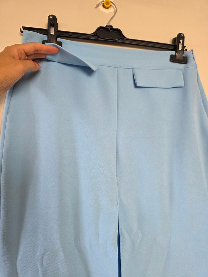 Mavi Kadın Kumaş düşük bel etek , Regular Fit, Uzun - Görsel 4