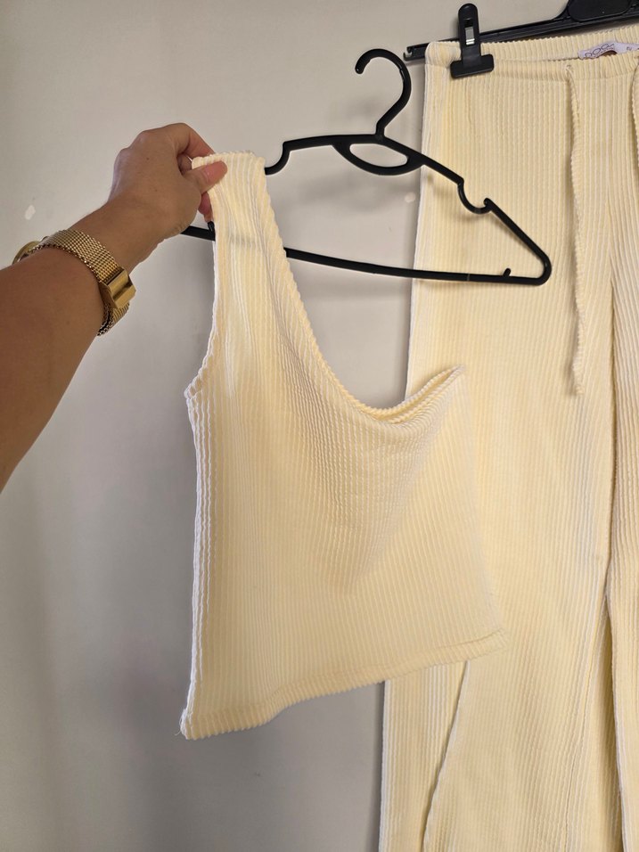 sarı uzun  yumuşak  Salaş Kadın takım - Görsel 2