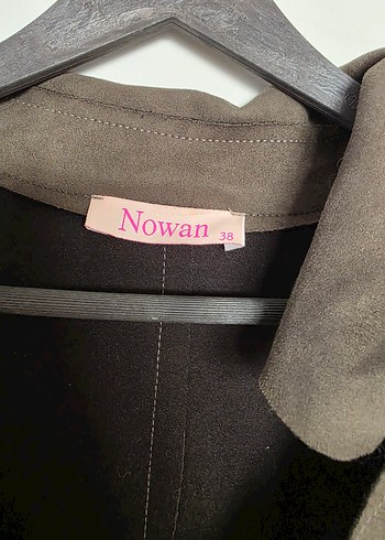 Kadın yeşil  Süet Uzun Kemerli Trençkot - Görsel 5