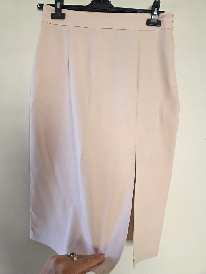 Bej Midi Kadın Uzun Etek - Görsel 3