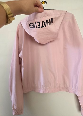 Pembe Midi Boy Kadın Fermuarlı yağmurlukCeket - Görsel 6