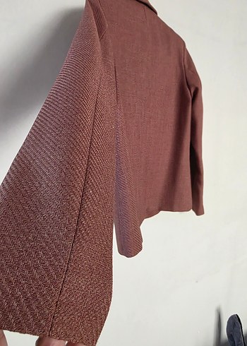 Düğmeli Kahverengi baharlık Kadın ceket - Görsel 10