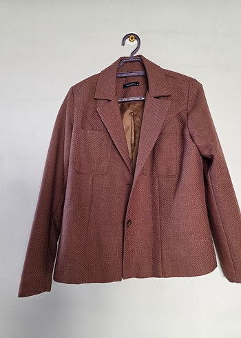 Düğmeli Kahverengi baharlık Kadın ceket - Görsel 2