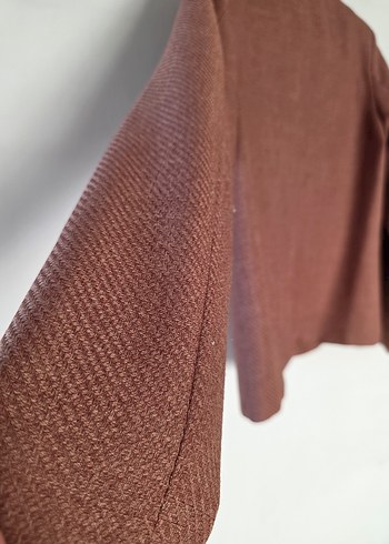 Düğmeli Kahverengi baharlık Kadın ceket - Görsel 8