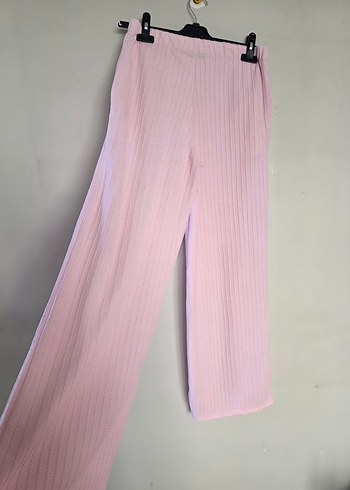 Pembe yumuşak kumaştan kadın takım - Görsel 8