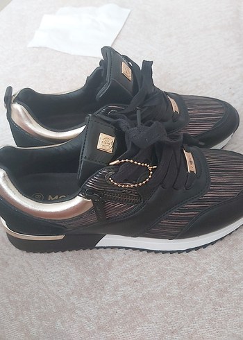 Mexx Siyah Altın Yılan Desenli Platform Spor Ayakkabı - Görsel 4