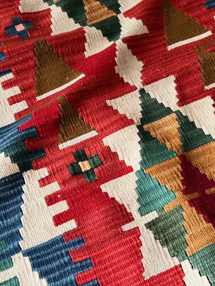 Yün el dokuma Kayseri kilim - Görsel 2