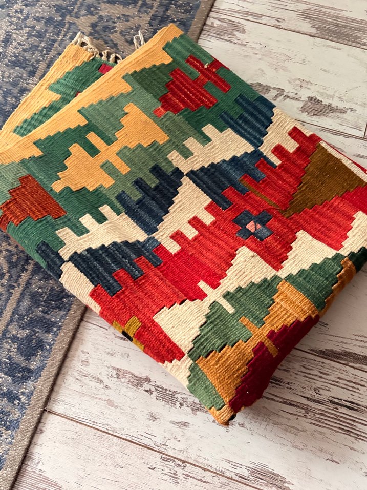Yün el dokuma Kayseri kilim - Görsel 5