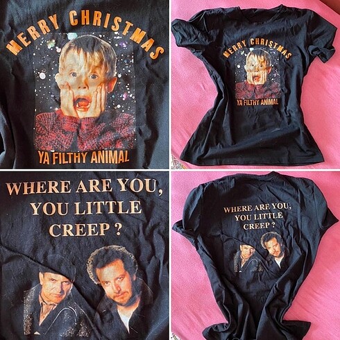 Diğer Home Alone özel yılbaşı tişörtü