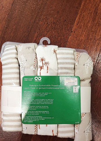 Gerber Modern Moments%100 Pamuk Müslin Flanel Bebek Battaniyesi - Görsel 2