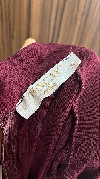 36 Beden bordo Renk Bordo elbise
