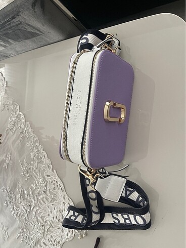 Marc Jacobs Mj lila siyah beyaz çanta