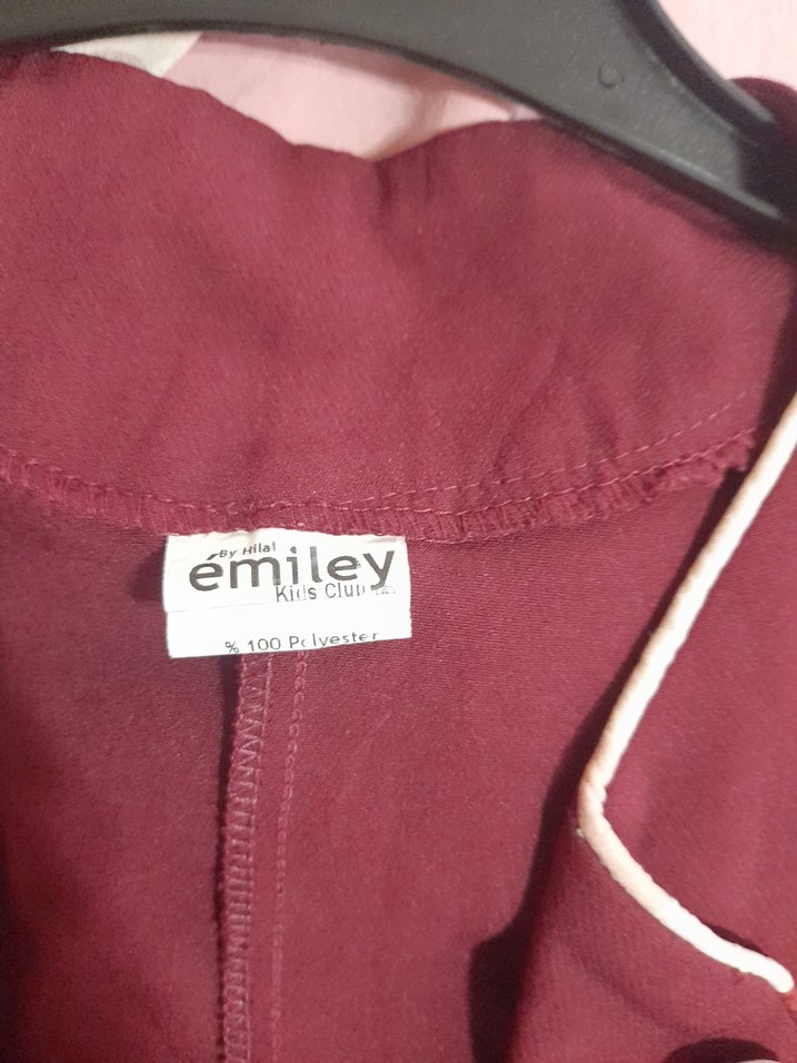 Bordo Kız Çocuk Düğmeli Bolero - Görsel 5