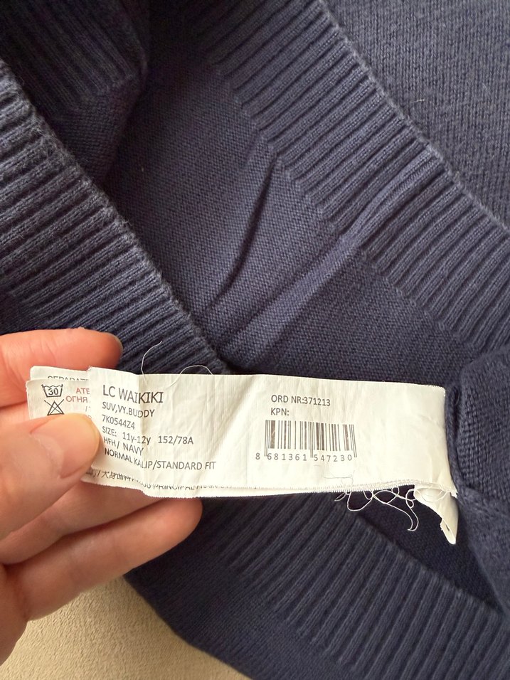 Erkek Çocuk Lacivert Triko Süveter - Görsel 5