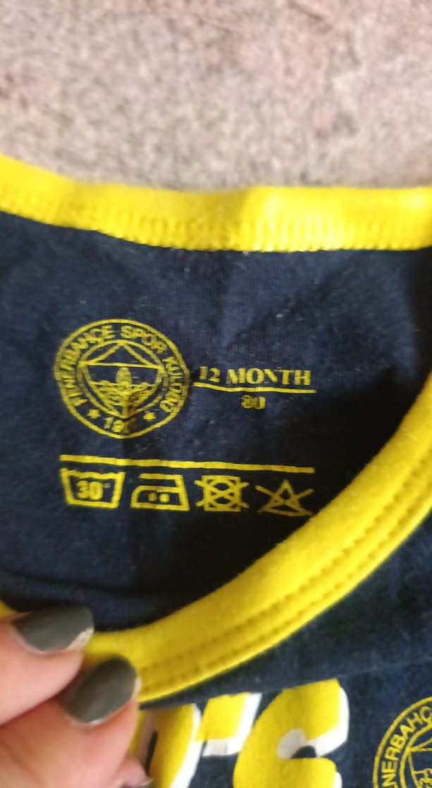 Sarı Kenarlı Uzun Kollu Erkek Bebek Body - Görsel 2