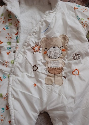 Renkli Nakışlı Erkek Bebek Kışlık Tulumu - Görsel 2