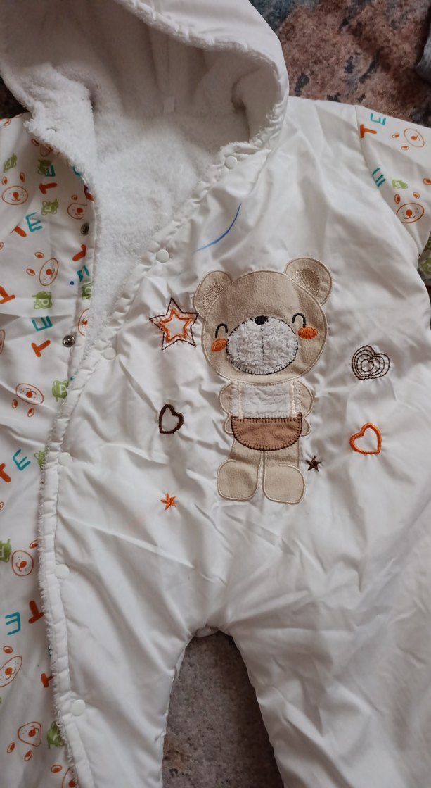 Renkli Nakışlı Erkek Bebek Kışlık Tulumu - Görsel 2