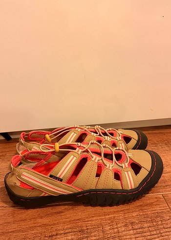 Diğer Bej Pembe Bagcikli Rahat Outdoor Sandalet