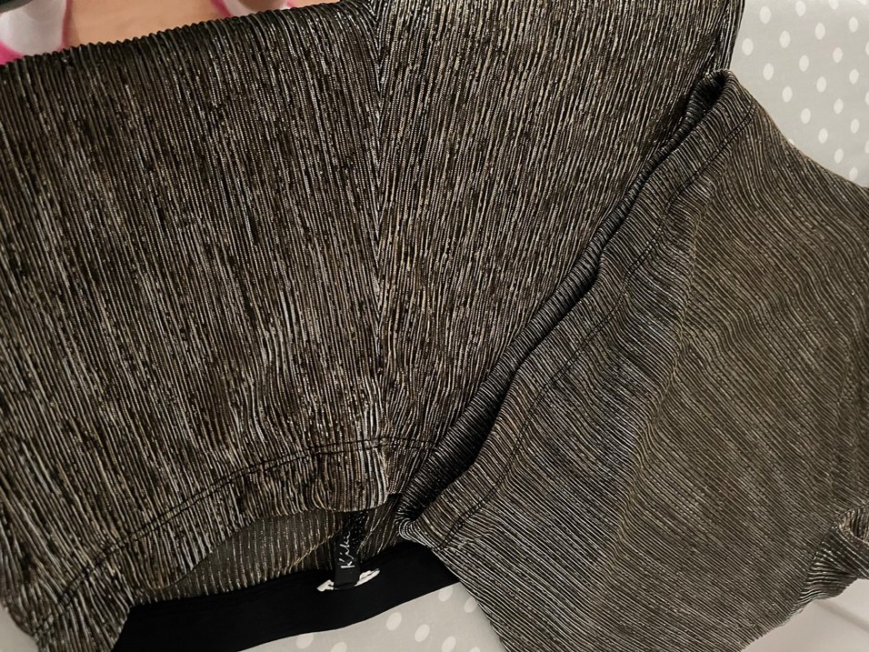 Transparan Parlak Balıkçı Yaka Kadın Bluz ve Pantolon - Görsel 5