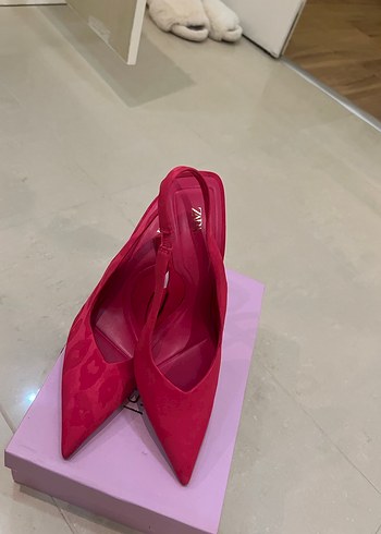 38 Beden Zara Pembe Stiletto Topuklu Kadın Ayakkabı