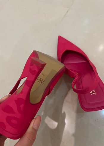 Zara Pembe Stiletto Topuklu Kadın Ayakkabı - Görsel 6
