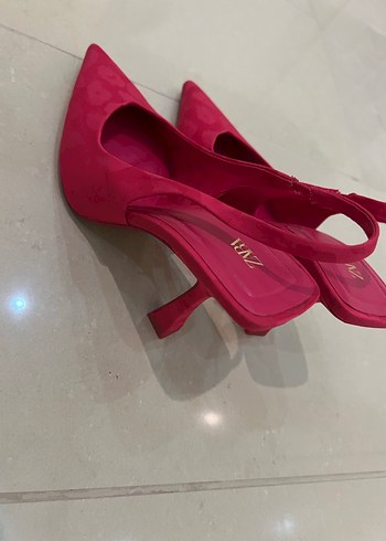 Zara Pembe Stiletto Topuklu Kadın Ayakkabı - Görsel 5