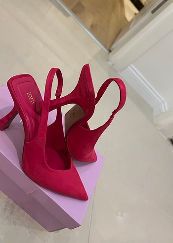 Zara Pembe Stiletto Topuklu Kadın Ayakkabı - Görsel 3